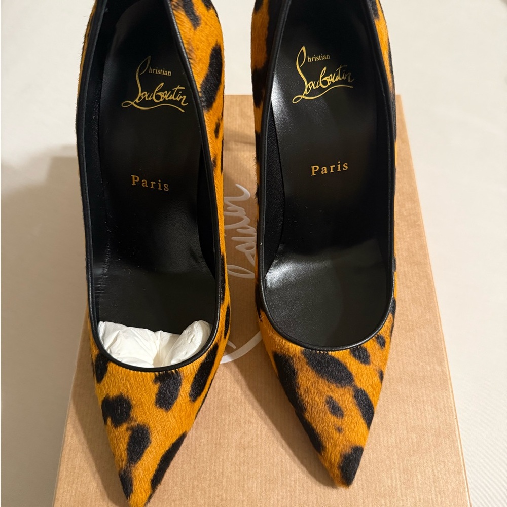 Christian Louboutin Bold Animal Print Heels - Picture 2 of 6